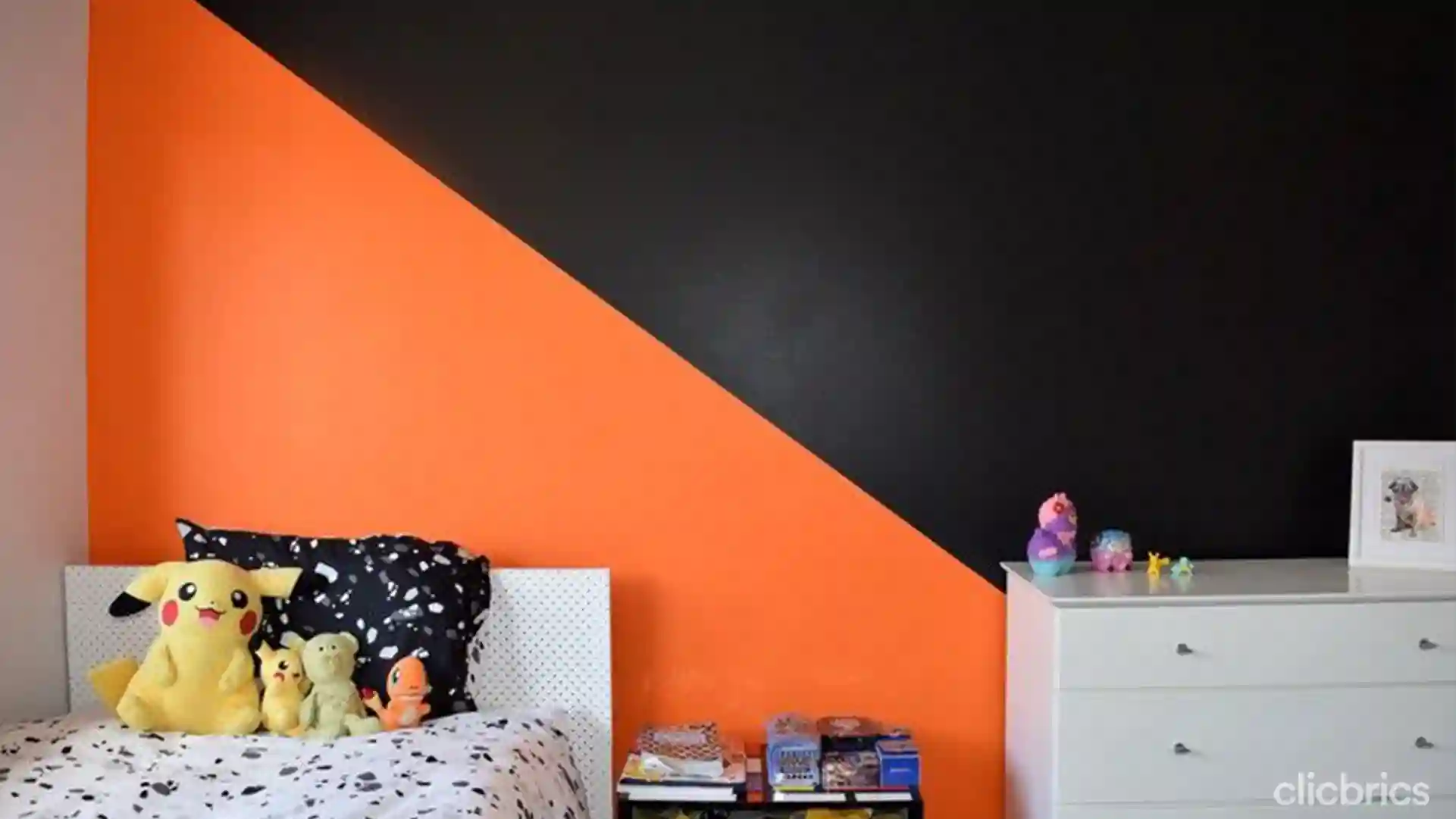 orange two bedroom colour combination